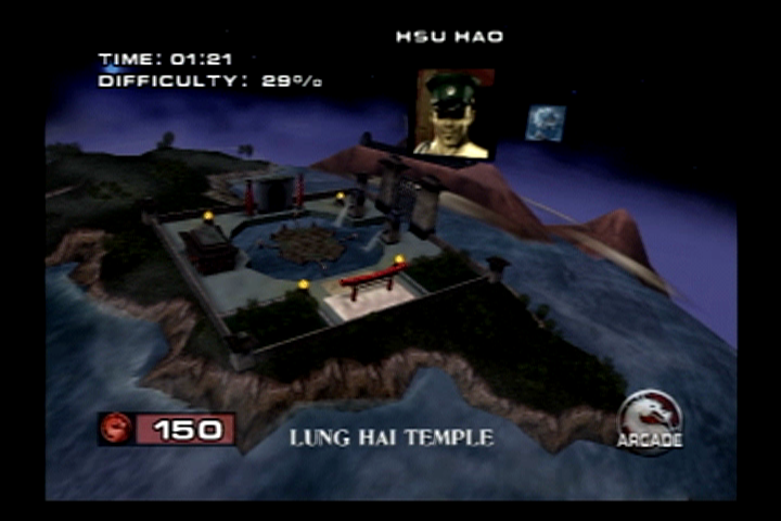 Mortal Kombat: Deadly Alliance (PlayStation 2) screenshot: You have to fight your way through the list of fighters in arcade mode.
