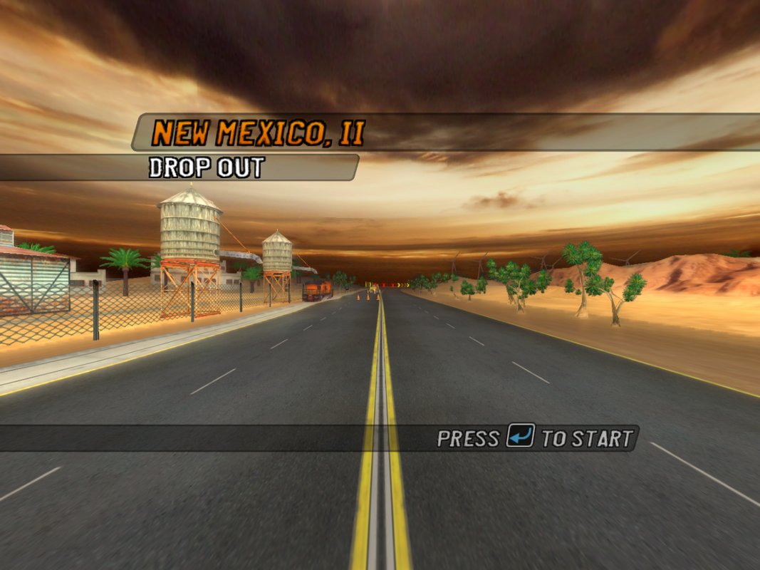 Jacked (Windows) screenshot: Thankfully there are no cheesy UFO's flying around New Mexico.