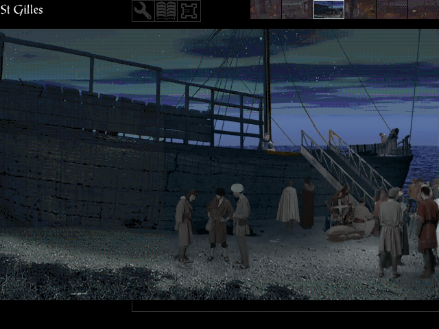 Crusader: Adventure Out of Time (Windows) screenshot: Knight's ship