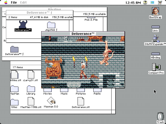 Deliverance: Stormlord II (Macintosh) screenshot: Playing in windowed mode