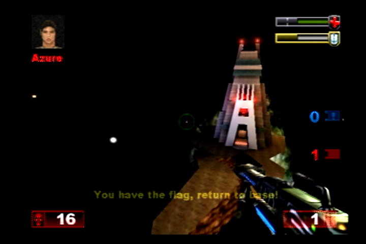 Unreal Tournament (PlayStation 2) screenshot: Oooo, so high!