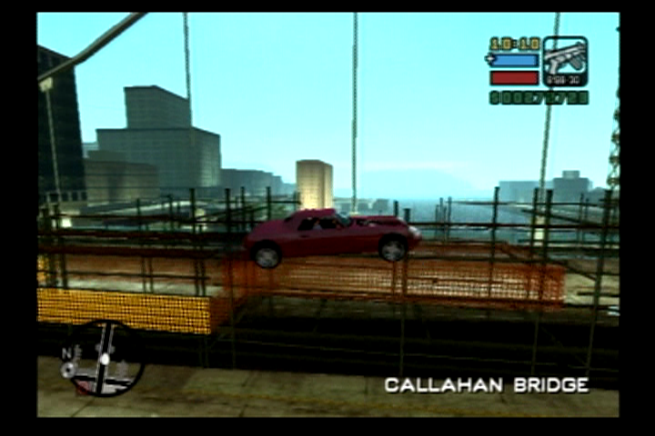 Grand Theft Auto: Liberty City Stories (PlayStation 2) screenshot: Callahan bridge is under construction so you have to find more non-traditional ways to get across.