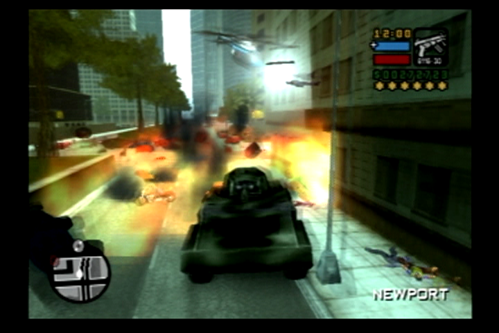 Grand Theft Auto: Liberty City Stories (PlayStation 2) screenshot: Someone's gonna have to clean that up.