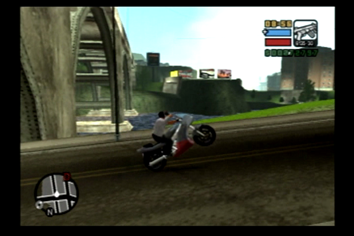 Grand Theft Auto: Liberty City Stories (PlayStation 2) screenshot: The bikes are a nice upgrade from GTA III.