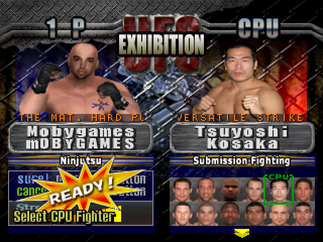 Ultimate Fighting Championship (PlayStation) screenshot: Exhibition mode