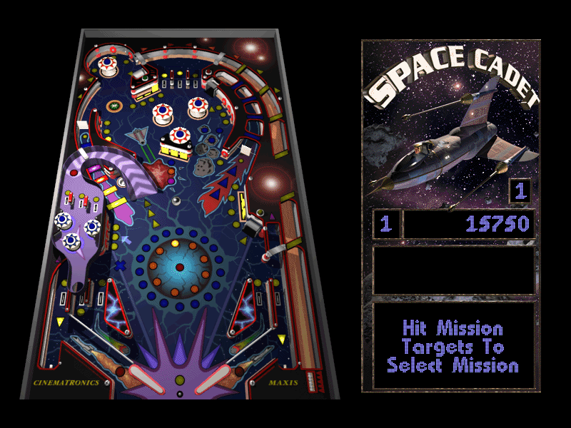 Full Tilt! Pinball (Windows) screenshot: Space Cadet table