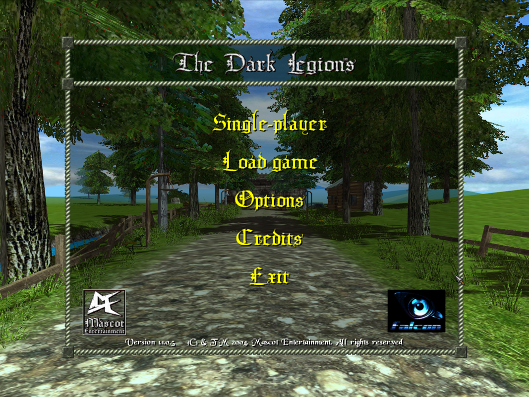 Strategy 3: The Dark Legions (Windows) screenshot: Main Menu.