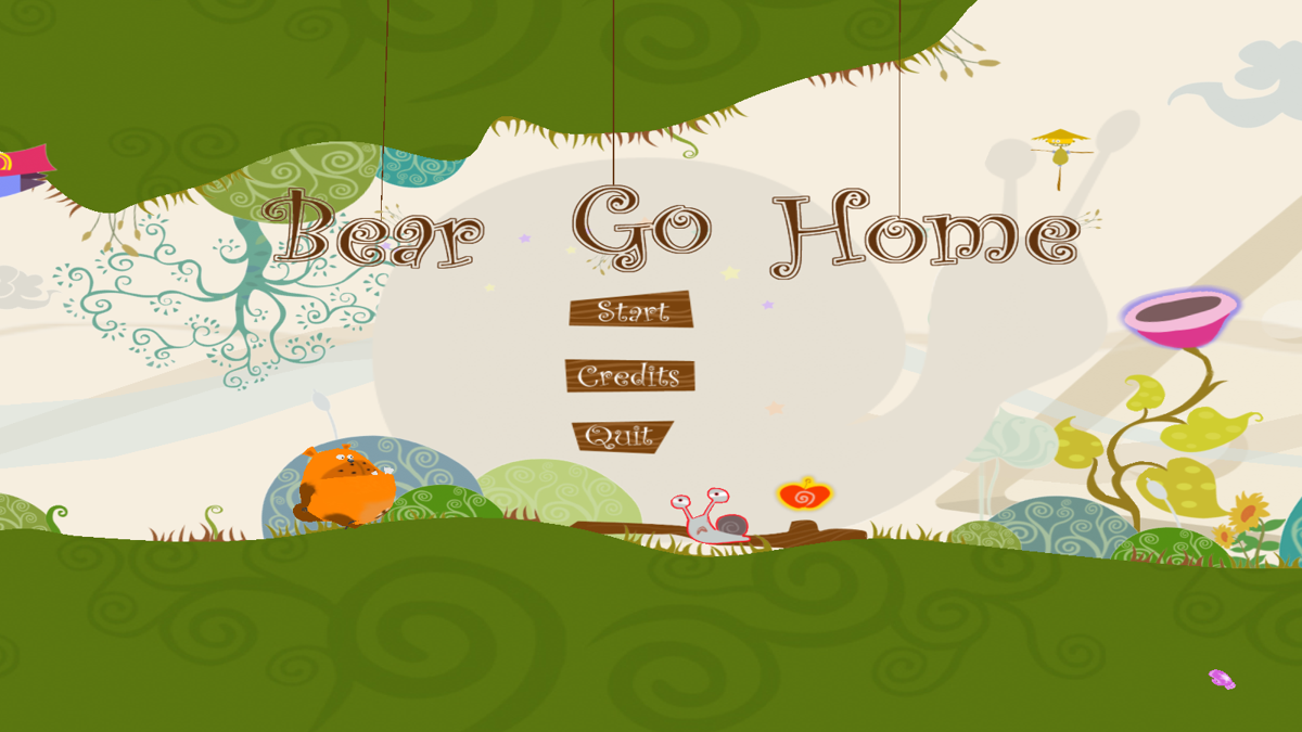 Bear Go Home (Windows) screenshot: Main menu