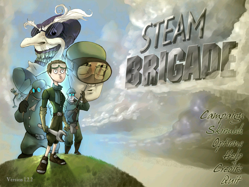 Steam Brigade (Windows) screenshot: Title Screen/Main Menu.