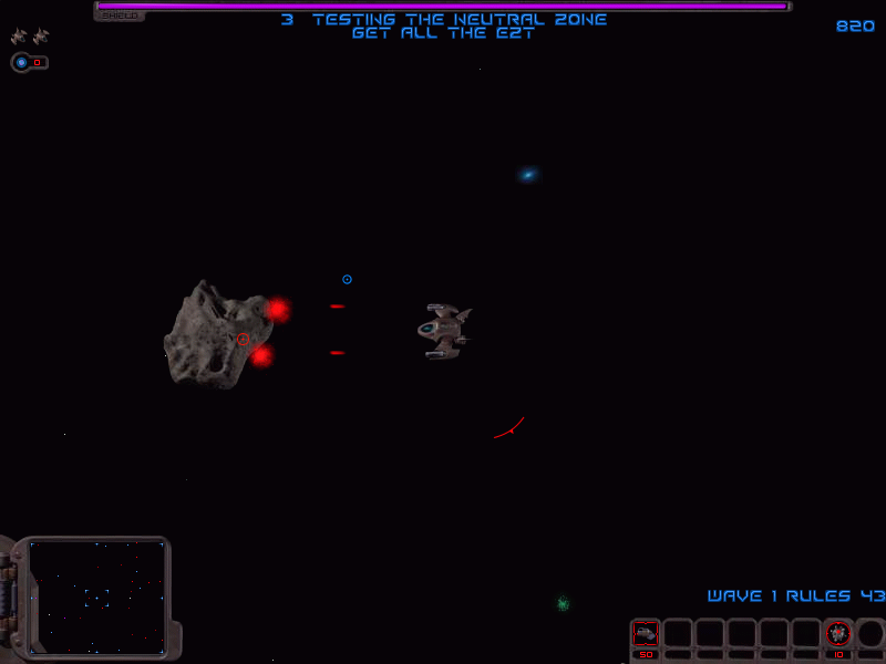 Swarm (Windows) screenshot: The red lasers are stronger than your regular cannons.
