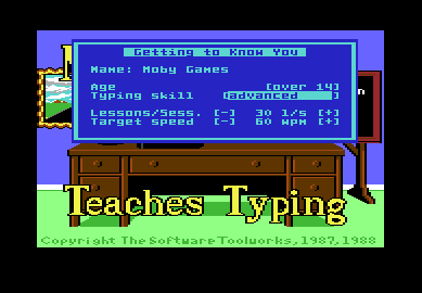 Mavis Beacon Teaches Typing! (Commodore 64) screenshot: Players details