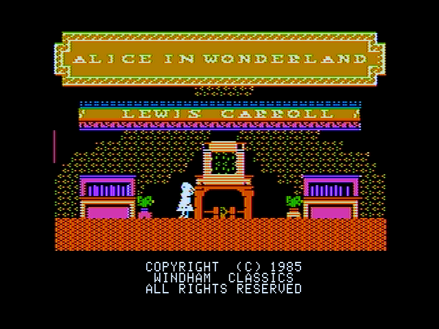Alice in Wonderland (Apple II) screenshot: Title screen