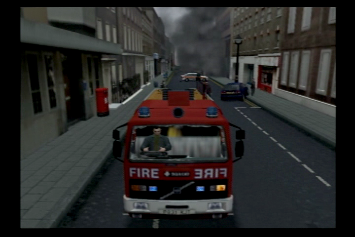 The Getaway (PlayStation 2) screenshot: Frank driving truck.