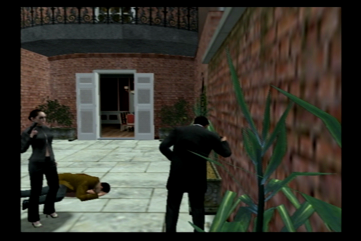 The Getaway (PlayStation 2) screenshot: Lean up against a wall for a rest to regain your health.