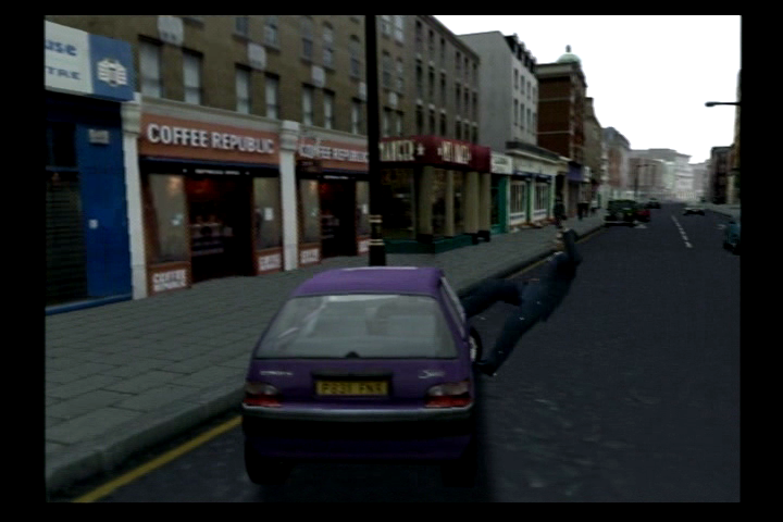 The Getaway (PlayStation 2) screenshot: Whoops, sorry officer.