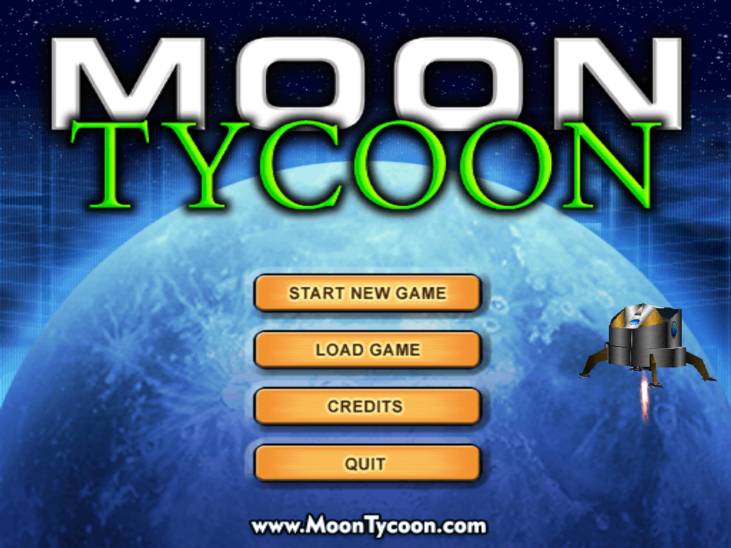 Moon Tycoon (Windows) screenshot: Title screen