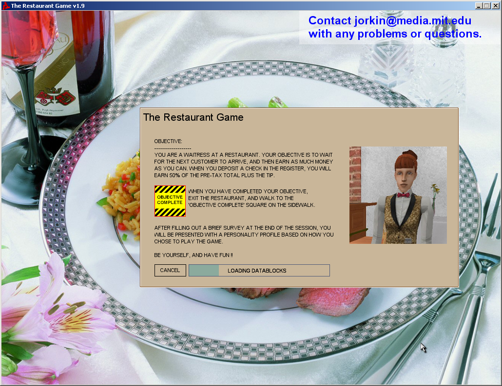 The Restaurant Game (Windows) screenshot: This time, for real!