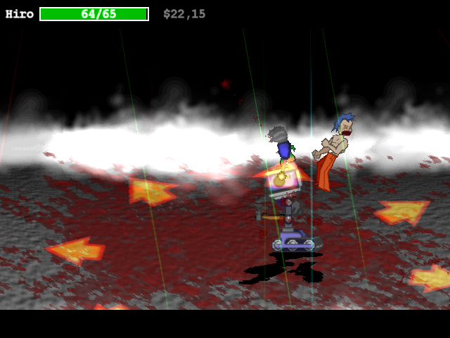 Zombie Smashers X2: Punx and Skins (Windows) screenshot: You can take the zombie out of the mecha and use it yourself.