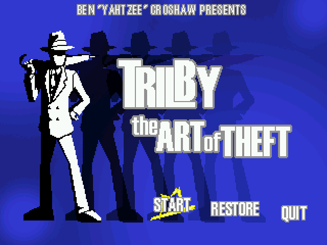 Trilby: The Art of Theft (Windows) screenshot: Main game screen
