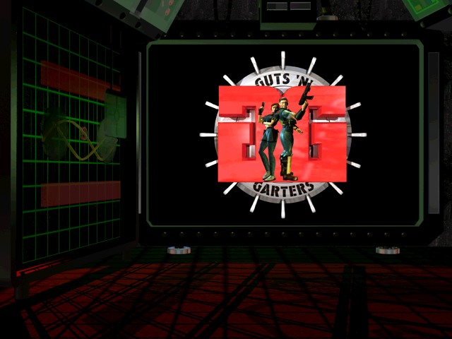 Guts 'n' Garters in DNA Danger (DOS) screenshot: Title screen.