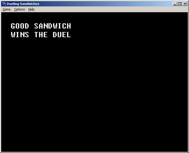 100-in-one Klik & Play Pirate Kart (Windows) screenshot: Dueling Sandwiches: Success!