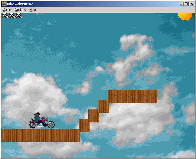 100-in-one Klik & Play Pirate Kart (Windows) screenshot: Bike Adventure! starting location