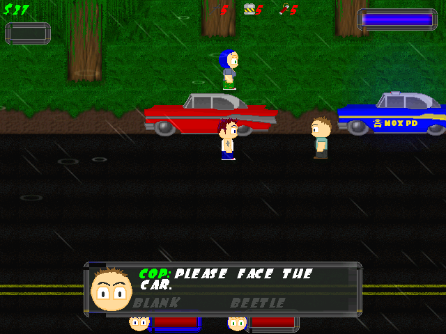Blood Zero (Windows) screenshot: But the cops get in their way...