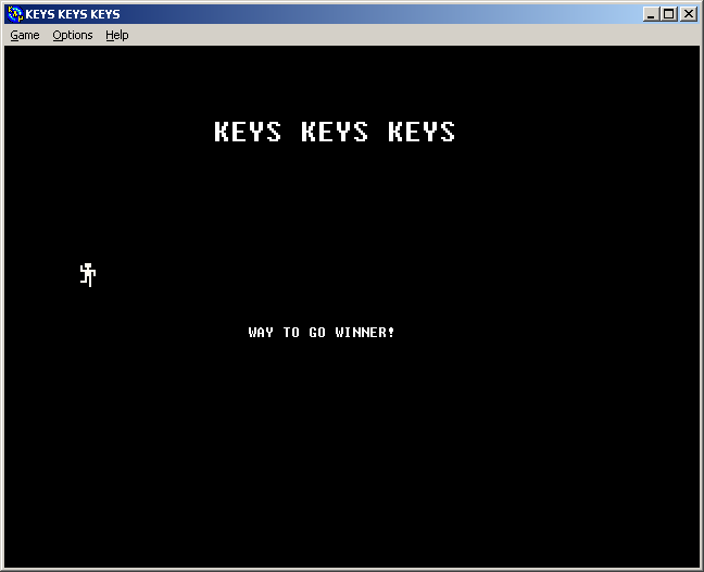 100-in-one Klik & Play Pirate Kart (Windows) screenshot: Keys Keys Keys: success!