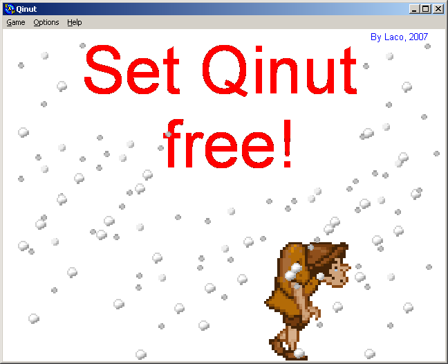 100-in-one Klik & Play Pirate Kart (Windows) screenshot: Qinut start screen