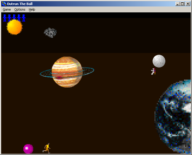 100-in-one Klik & Play Pirate Kart (Windows) screenshot: Outrun the Ball: level 1
