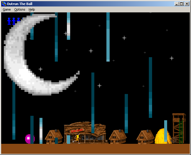 100-in-one Klik & Play Pirate Kart (Windows) screenshot: Outrun the Ball: level 2, in the rain