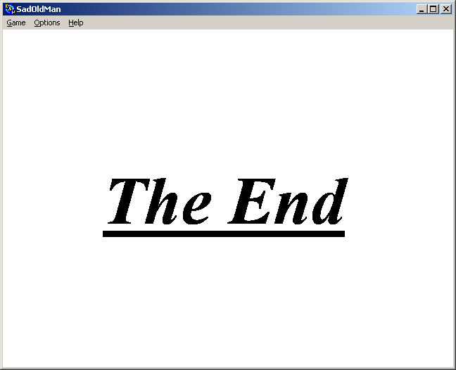 100-in-one Klik & Play Pirate Kart (Windows) screenshot: It's the end of Sad Old Man!
