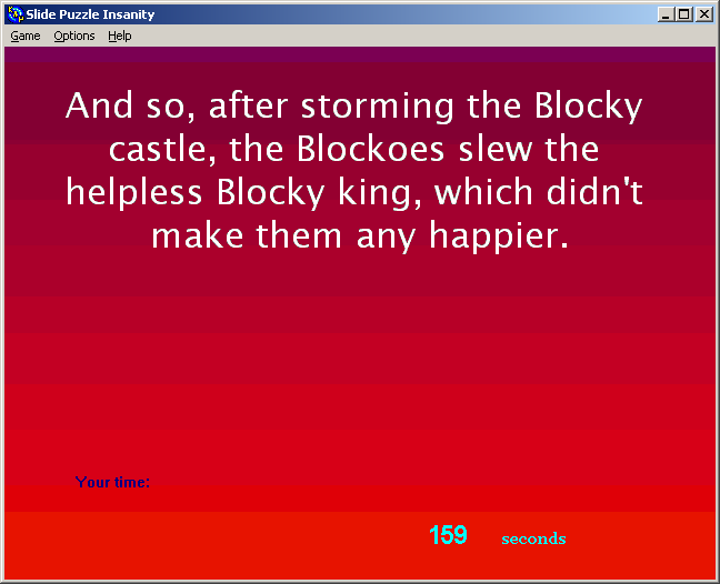100-in-one Klik & Play Pirate Kart (Windows) screenshot: Slide Puzzle Insanity: success!