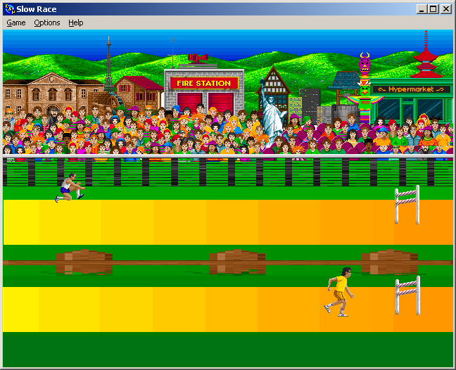 100-in-one Klik & Play Pirate Kart (Windows) screenshot: Slow Race: gee whiz, the opponent IS slow!