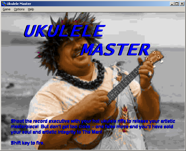 100-in-one Klik & Play Pirate Kart (Windows) screenshot: Ukulele Master title screen