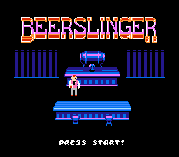 Beerslinger (NES) screenshot: Title screen