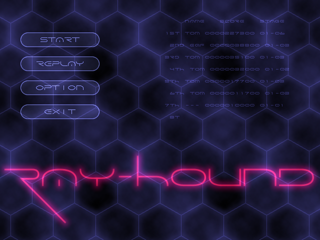 Ray-Hound (Windows) screenshot: The main menu.