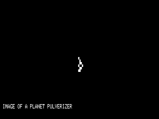 Conflict 2500 (TRS-80) screenshot: Instructions: Planet Pulverizer