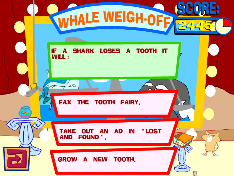 Playhouse Disney's Stanley: Wild for Sharks! (Windows) screenshot: Choose the true answer if you can!
