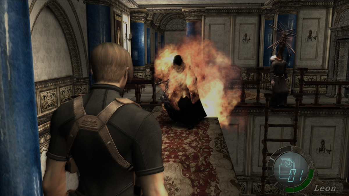 Resident Evil 4: Ultimate HD Edition (Windows) screenshot: Incendiary grenades are really helpful
