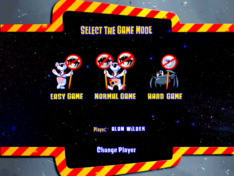 Snowy: Space Trip (Windows) screenshot: Difficulty Select