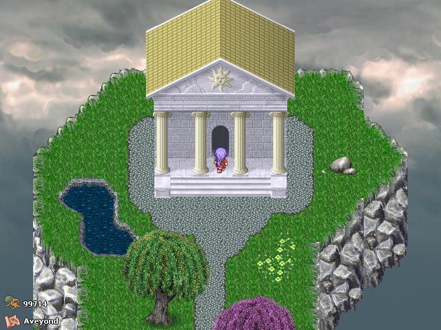 Aveyond (Windows) screenshot: The Sun Shrine of Aveyond where you must gather all the druids.