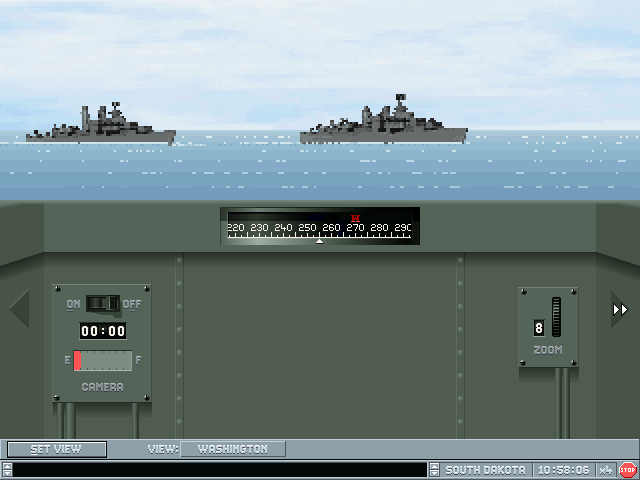 Great Naval Battles Vol. II: Guadalcanal 1942-43 (DOS) screenshot: View from the conn