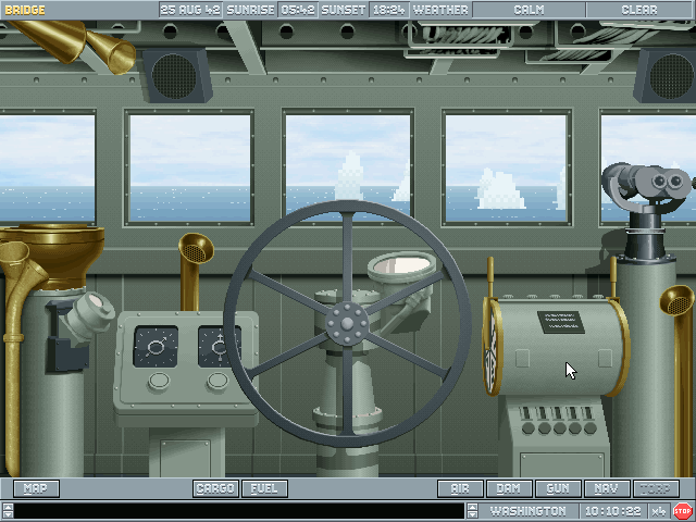 Great Naval Battles Vol. II: Guadalcanal 1942-43 (DOS) screenshot: View from the bridge