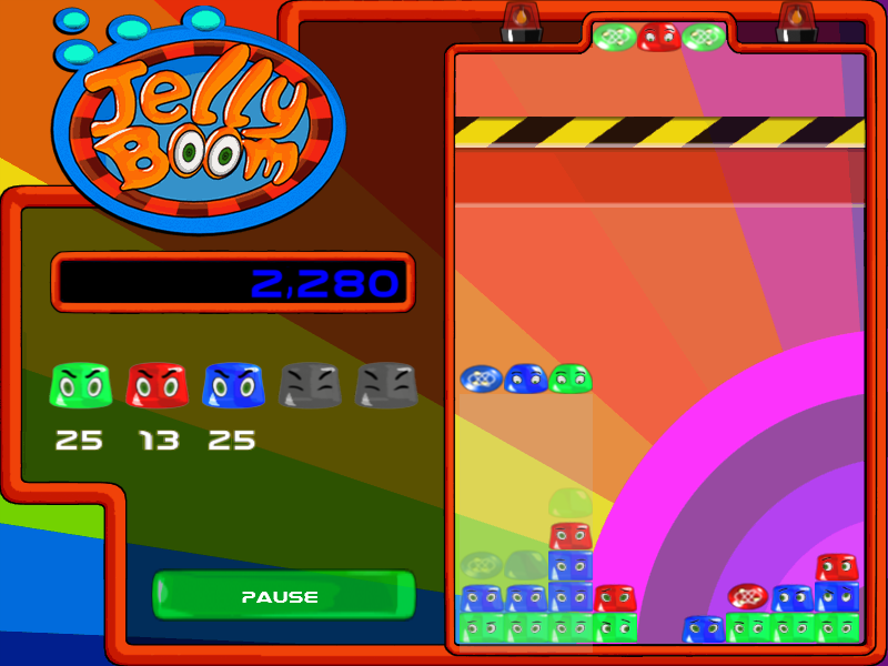 Jellyboom (Windows) screenshot: This move would form a blue one.