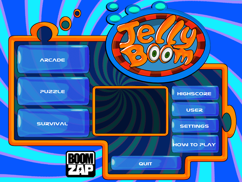 Jellyboom (Windows) screenshot: Main menu