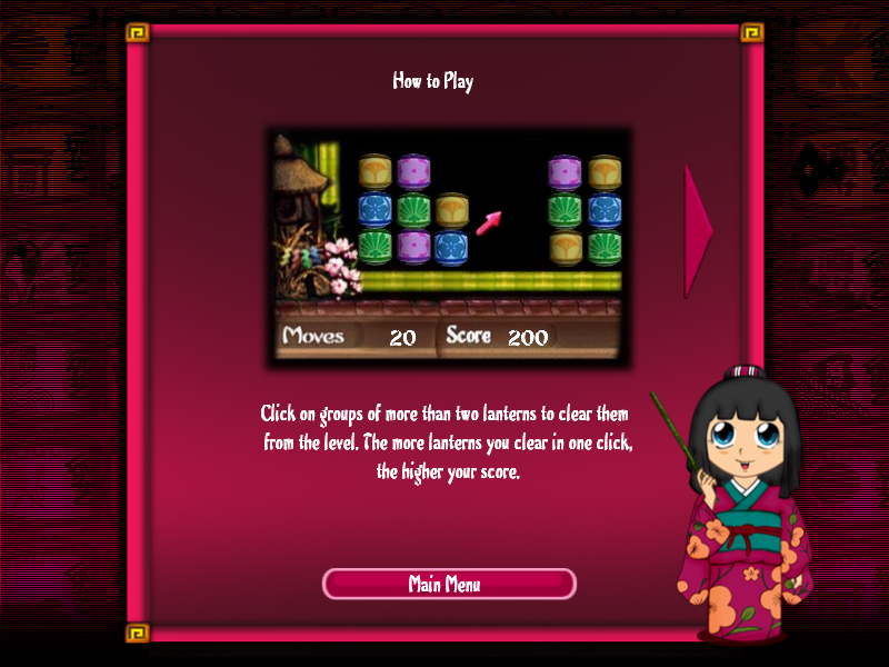 Magic Lanterns (Windows) screenshot: How the game works.