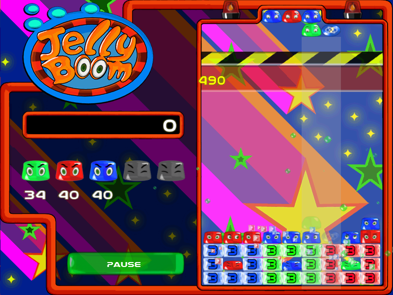 Jellyboom (Windows) screenshot: Most of these won't be active for 3 goes.