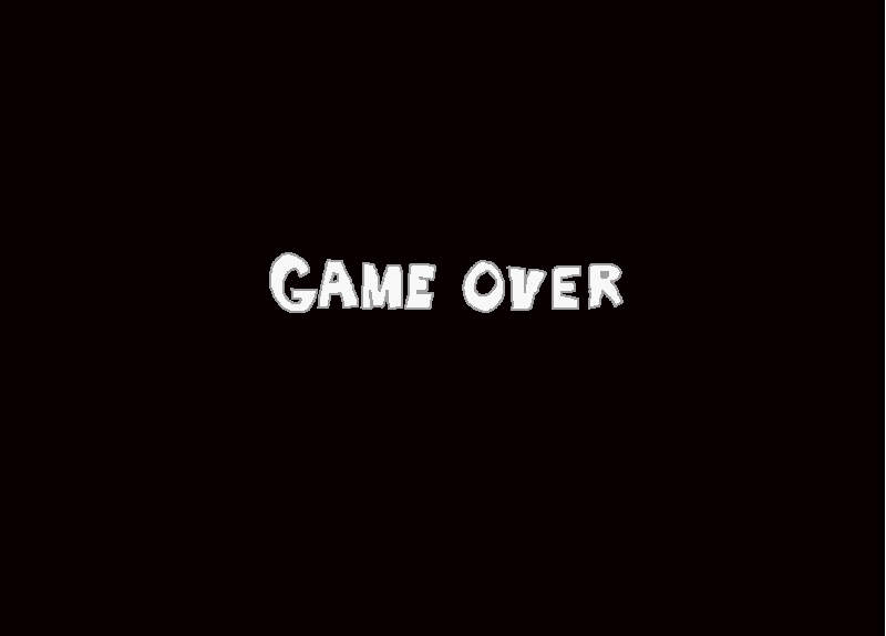 Tekkyuuman (Windows) screenshot: Game over