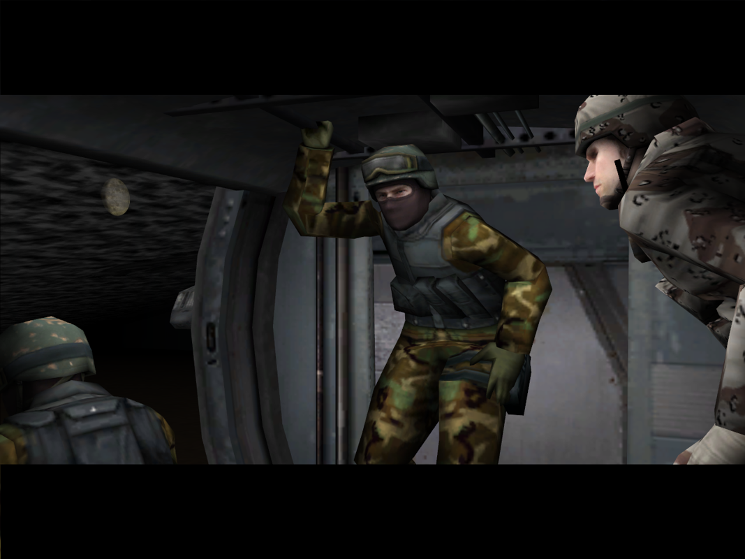 CTU: Marine Sharpshooter (Windows) screenshot: Briefing inside the Blackhawk